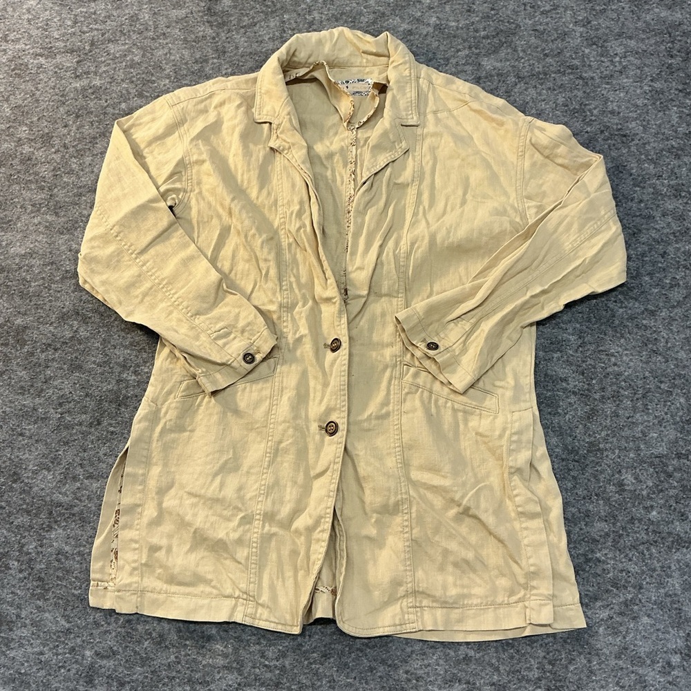 Pilcro Creamy Tan Oversized Fitted Blazer Suit Coat PPP
